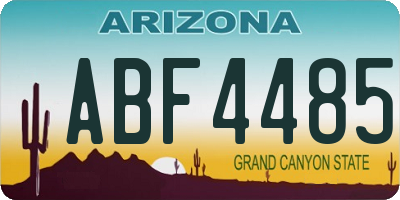 AZ license plate ABF4485