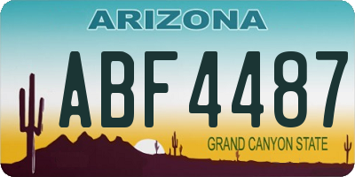 AZ license plate ABF4487