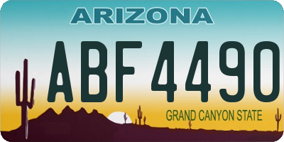 AZ license plate ABF4490