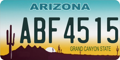 AZ license plate ABF4515