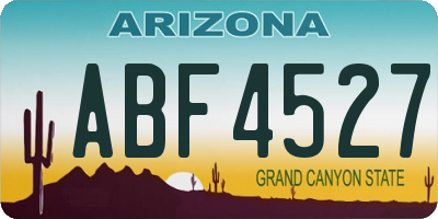 AZ license plate ABF4527