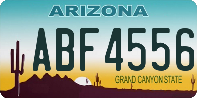 AZ license plate ABF4556