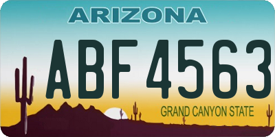 AZ license plate ABF4563