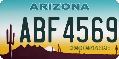 AZ license plate ABF4569