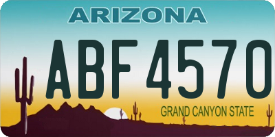 AZ license plate ABF4570