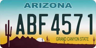 AZ license plate ABF4571