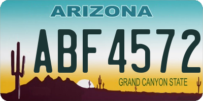 AZ license plate ABF4572