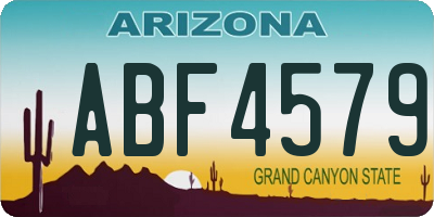 AZ license plate ABF4579