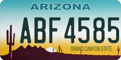 AZ license plate ABF4585