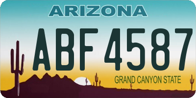 AZ license plate ABF4587