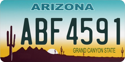 AZ license plate ABF4591