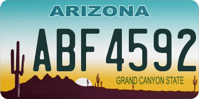AZ license plate ABF4592