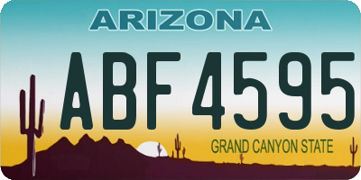 AZ license plate ABF4595