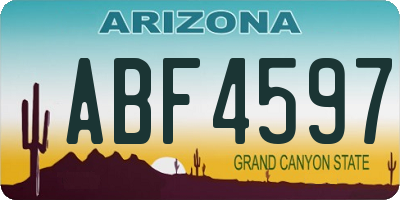 AZ license plate ABF4597