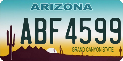 AZ license plate ABF4599