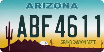 AZ license plate ABF4611
