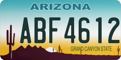 AZ license plate ABF4612