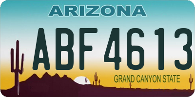 AZ license plate ABF4613