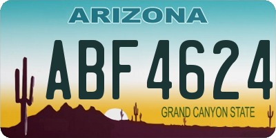 AZ license plate ABF4624