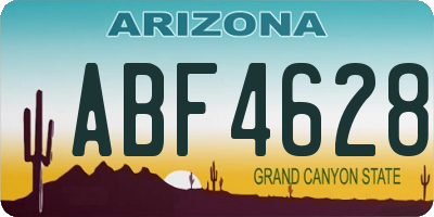AZ license plate ABF4628