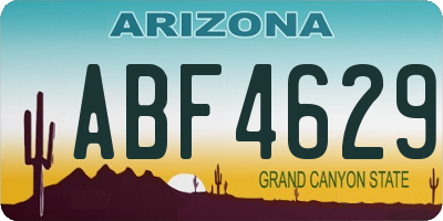 AZ license plate ABF4629