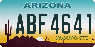 AZ license plate ABF4641