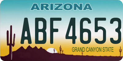 AZ license plate ABF4653