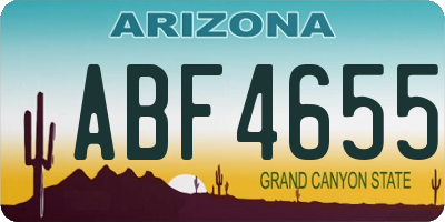 AZ license plate ABF4655