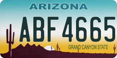 AZ license plate ABF4665