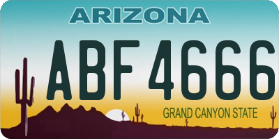 AZ license plate ABF4666