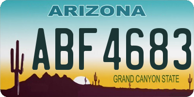 AZ license plate ABF4683