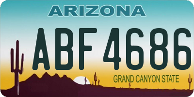 AZ license plate ABF4686