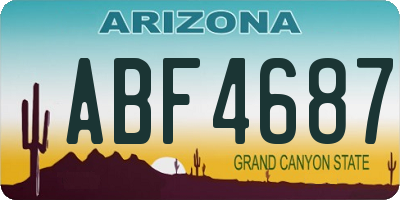 AZ license plate ABF4687