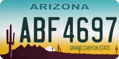 AZ license plate ABF4697