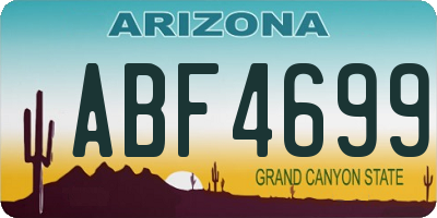 AZ license plate ABF4699