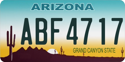 AZ license plate ABF4717
