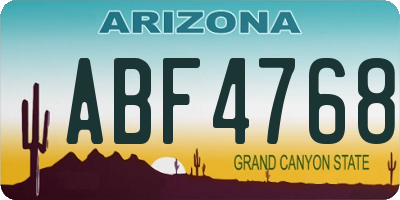 AZ license plate ABF4768