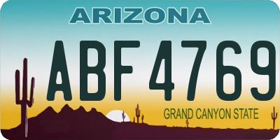 AZ license plate ABF4769