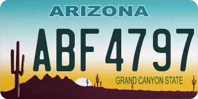 AZ license plate ABF4797
