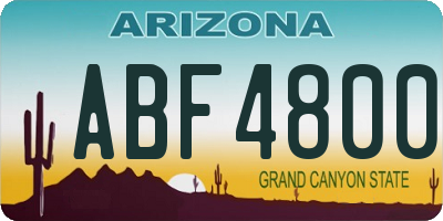 AZ license plate ABF4800