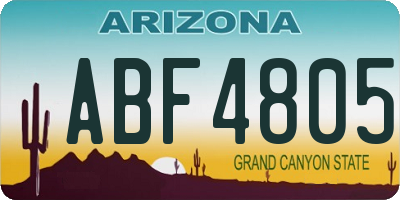 AZ license plate ABF4805