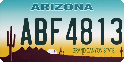AZ license plate ABF4813