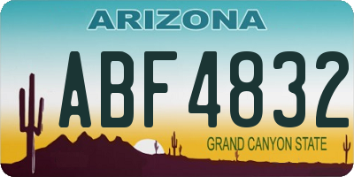 AZ license plate ABF4832