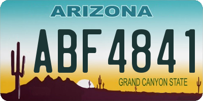 AZ license plate ABF4841