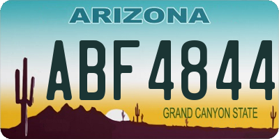 AZ license plate ABF4844