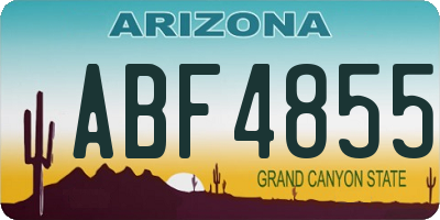AZ license plate ABF4855