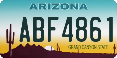 AZ license plate ABF4861