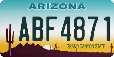 AZ license plate ABF4871
