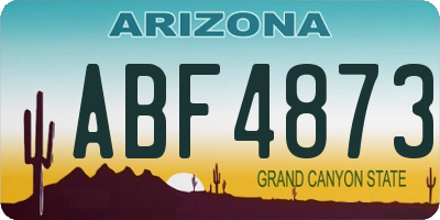 AZ license plate ABF4873
