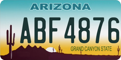 AZ license plate ABF4876